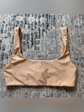Camila Coelho Metallic Scoop Bralette top XS